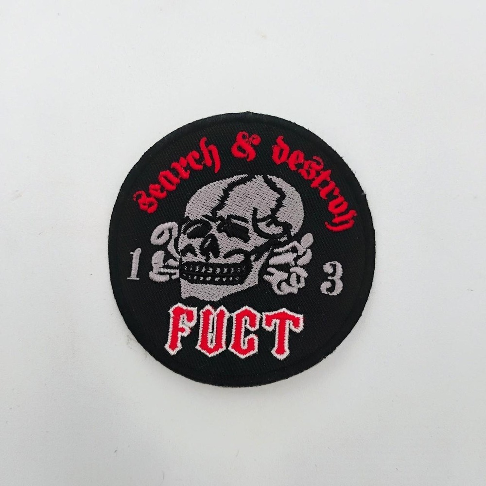FUCT clothing Skull 13 Embroidered Iron On Patch Vintage Skate Streetwear 90's